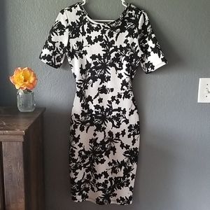 B/W Floral Dress